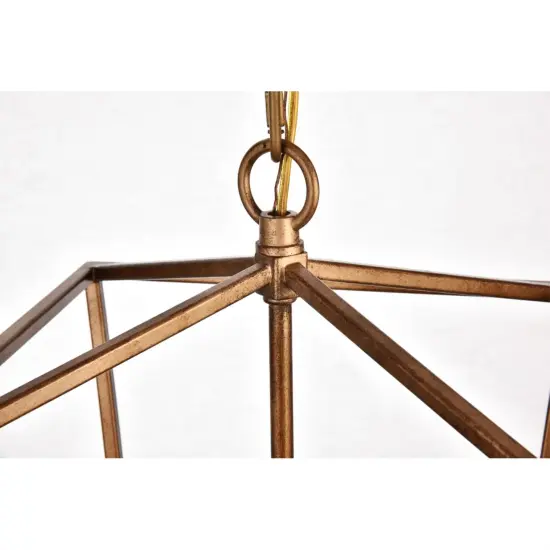 Maddox Collection Pendant D9.75 H14.5 Lt:1 Vintage Gold Finish {5}