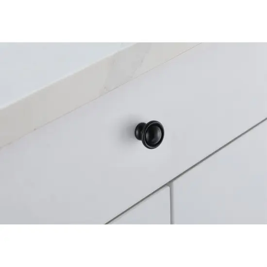 Kadea 1.2" Diameter Matte Black Mushroom Knob Multipack (Set of 10) {3}