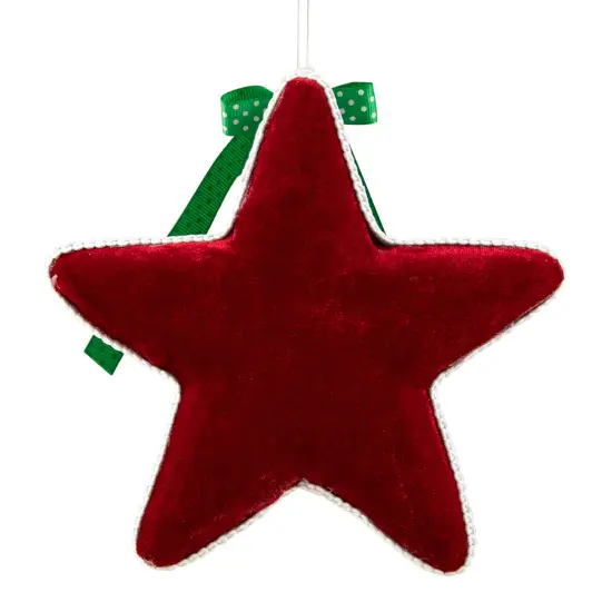 Northlight Plush Peppermint Star Christmas Ornament - 8" - Red and Green {6}