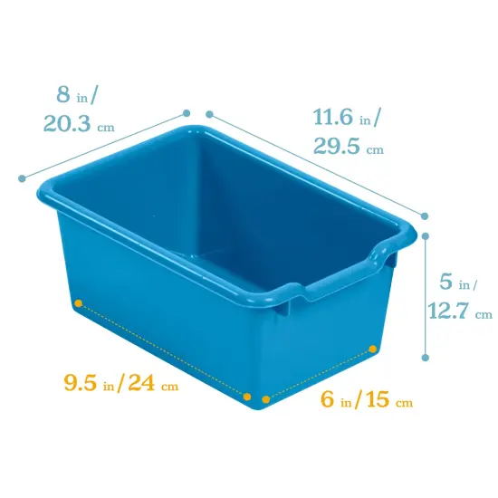 Scoop Front Storage Bins, Multipurpose Organization, 10-Pack French Blue {2}