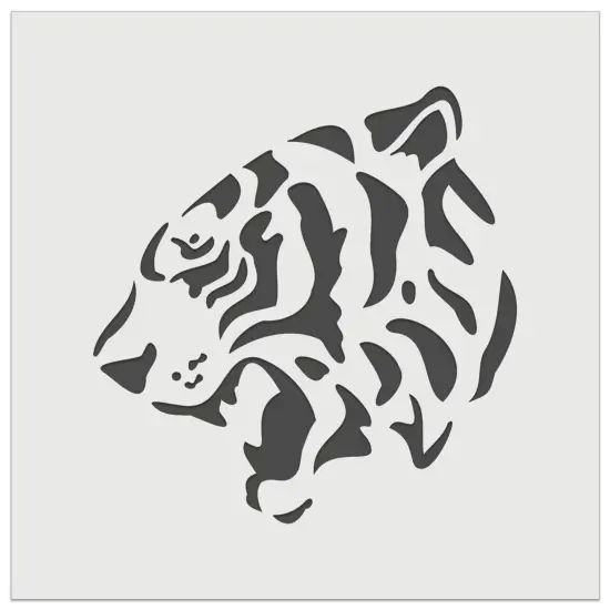 Ferocious Bengal Tiger Head Side View Wall Cookie DIY Craft Reusable Stencil {7}