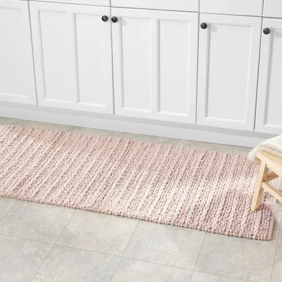mDesign Soft Cotton Spa Mat Rug for Bathroom, Braided, 60" x 21" {2}