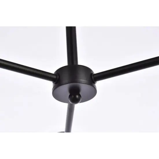 Briggs 32 inch pendant in black with clear shade {4}