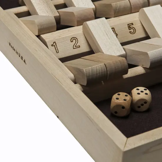 WE Games Double Sided 10 Number Shut the Box Board Game, 14 in. Made in USA {5}