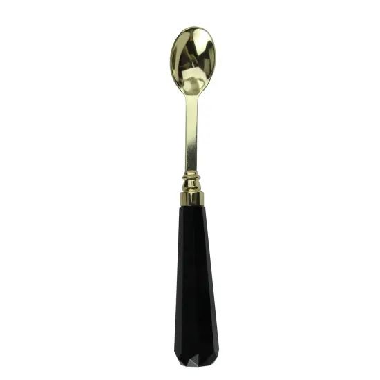 Wild Eye 9.5" Ebony Black and Gold Stainless Steel Mixing Cocktail Bar Spoon {1}