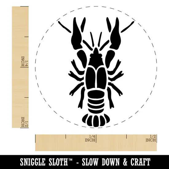 Crawdad Crayfish Mudbug Crustacean Self-Inking Rubber Stamp Ink Stamper for Stamping Crafting Planners Orange {1}