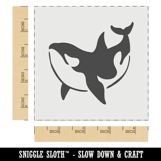 Orca Killer Whale Swimming Wall Cookie DIY Craft Reusable Stencil {7}