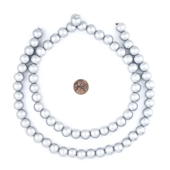 The Bead Chest Natural 12mm Wooden Beads in Silver for Jewelry Making &ndash; Round Loose Wood Spacer Beads I Approximately 35 Beads {2}