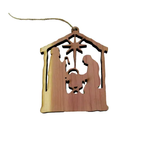 Baby Jesus - Cedar Ornament {1}