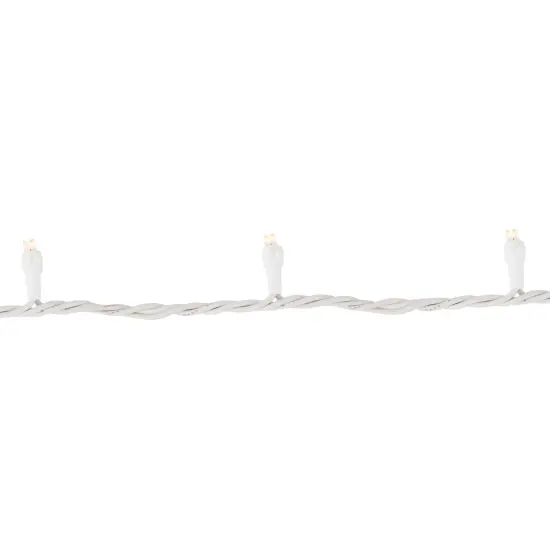 Northlight LED Wide Angle Christmas Lights - Warm White - 33' White Wire - 100ct {5}