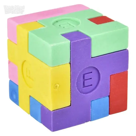 Rhode Island Novelty Puzzle Cube Erasers, Assorted {3}