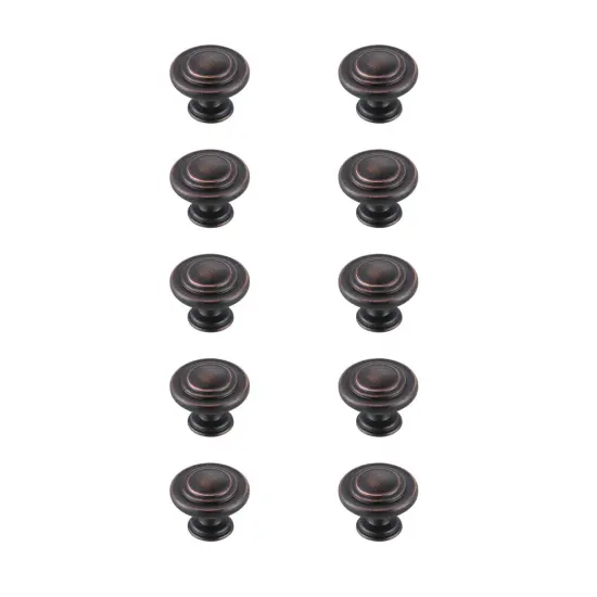 Minu 1.3" Diameter Oil-rubbed Bronze Mushroom Knob Multipack (Set of 10) {1}