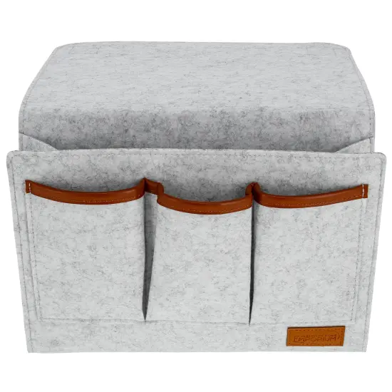 Creekview Home Emporium Felt Bedside Caddy - Gray Dorm Bedside Storage Caddy {6}