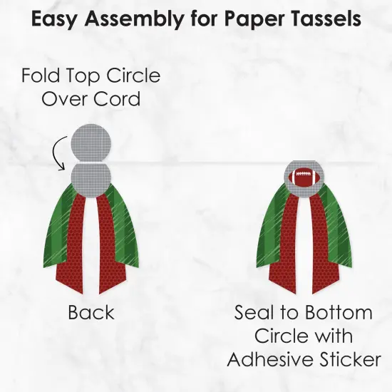 Big Dot of Happiness End Zone - Football - DIY Baby Shower or Birthday Party Pennant Garland Decoration - Triangle Banner - 30 Pieces {7}