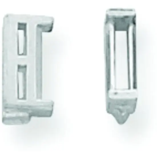 14K White Gold Airline Narrow Baguette Head 1.75x3.25mm {1}