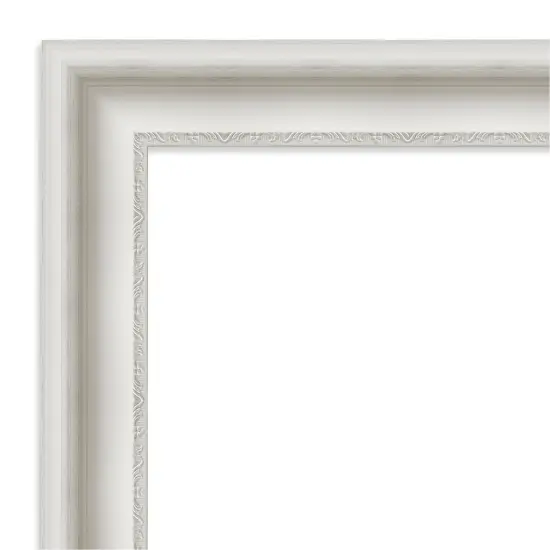 Parlor White Non-Beveled Custom Framed Bathroom Vanity Wall Mirror {3}