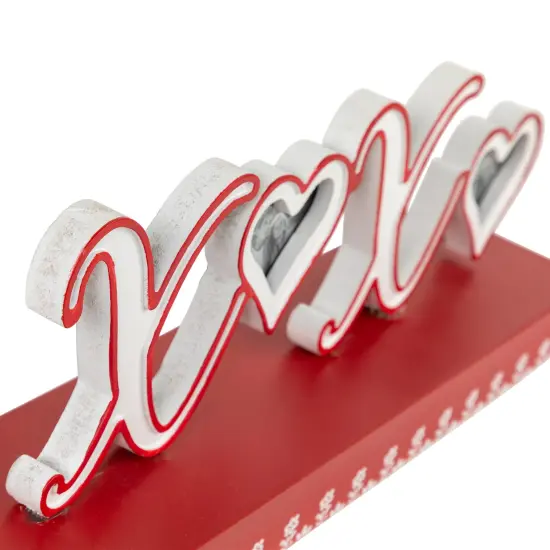 Northlight Heart and Floral "XOXO" Valentine's Day Photo Frame - 12" Red {7}