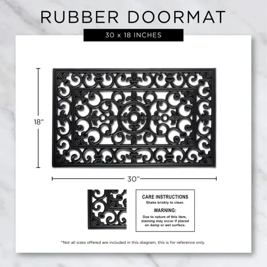 SUN SCROLL RUBBER DOORMAT {2}