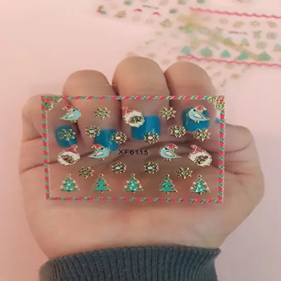 Wrapables 1200+ Festive Holiday Nail Stickers Christmas Nail Art Stickers (50 sheets) {2}