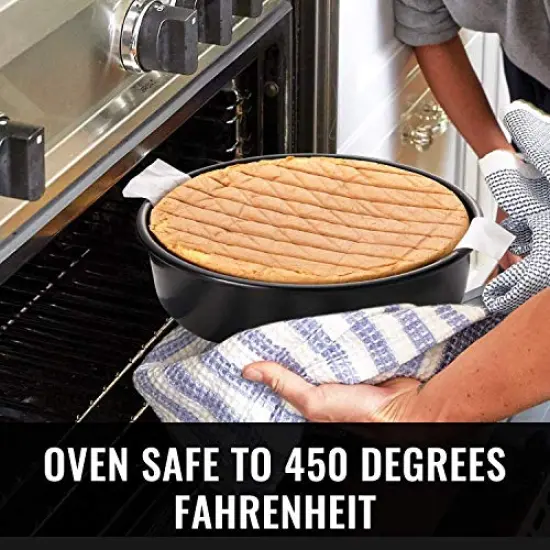 Set of 3, 8-Inch Round Cake PanNonstick Baking Cake Pans with 90 Pieces Parchment Paper, Dishwasher Safe {5}