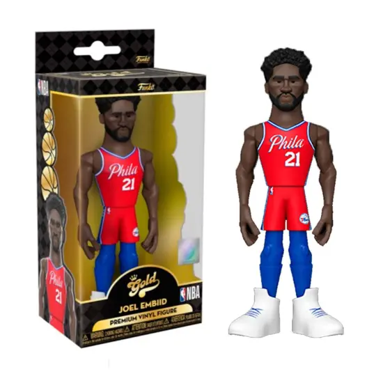 Philadelphia 76ers NBA Funko Gold 5 Inch Vinyl Figure | Joel Embiid {3}