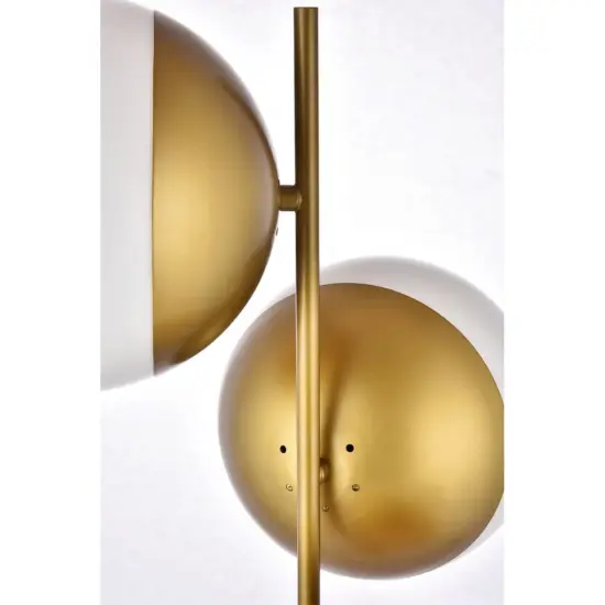 Eclipse 3 Lights Brass Pendant With Frosted White Glass {5}
