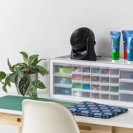 IRIS USA WOOZOO Fan, 3 Speed, 6 angles, 65&deg; Adjustable Tilt Black {4}