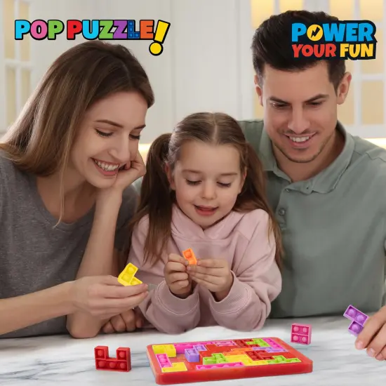 Power Your Fun Pop Puzzle Popper Fidget Game - Red {6}