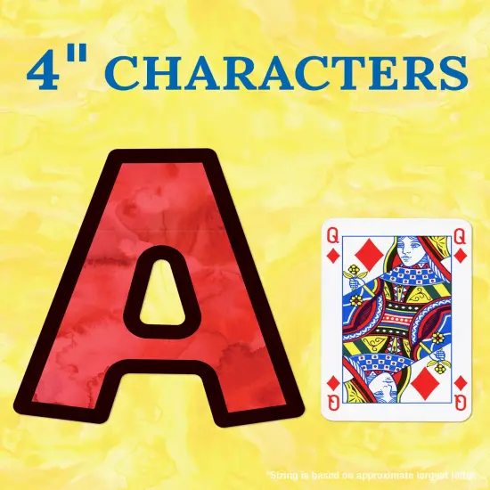 Carson Dellosa 219-Piece Watercolor Cutout Letters, 4" Colorful Upper and Lowercase Alphabet, Numbers, Punctuation, and Symbols for Bulletin Board, Posterboard, Party, and Classroom Decor {3}