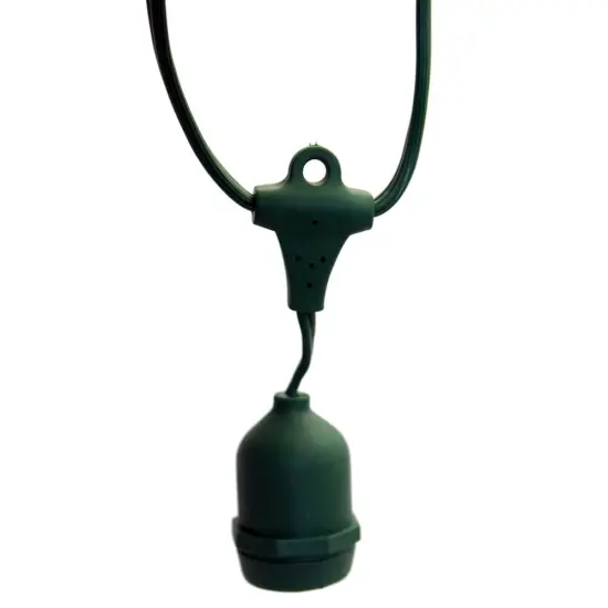 24 Med Base E26 Socket Set GW 24"Sp 48'L Green {1}