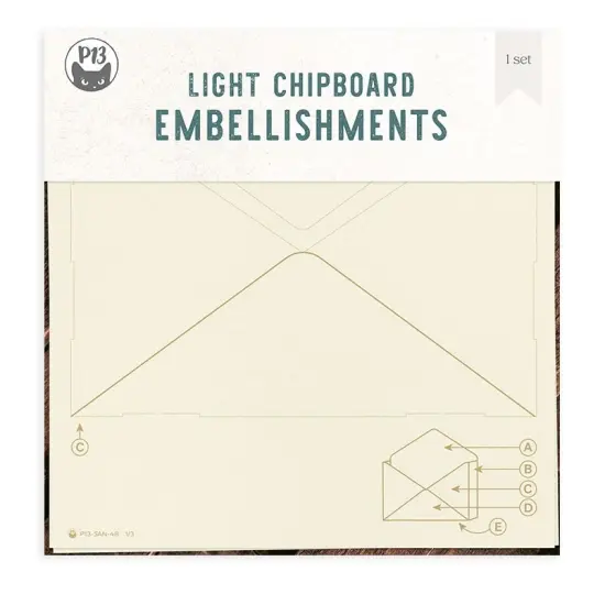 Santa's Workshop Light Chipboard Shaker Base 6"X8"-Envelope {1}