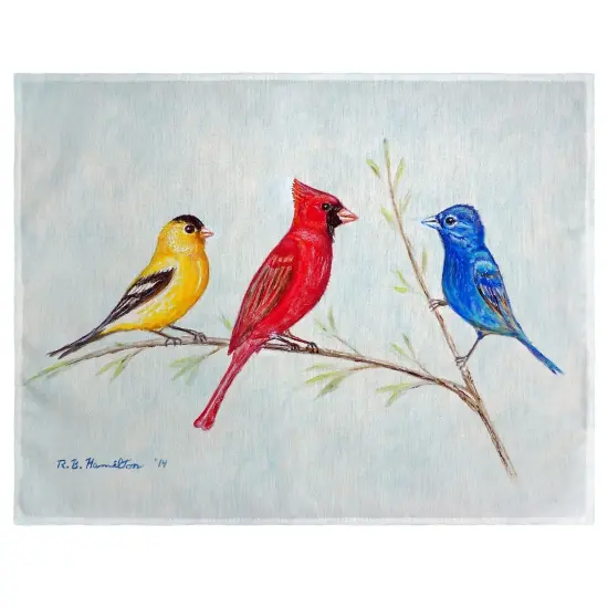 Betsy Drake Three Birds Place Mat Set of 4 {1}