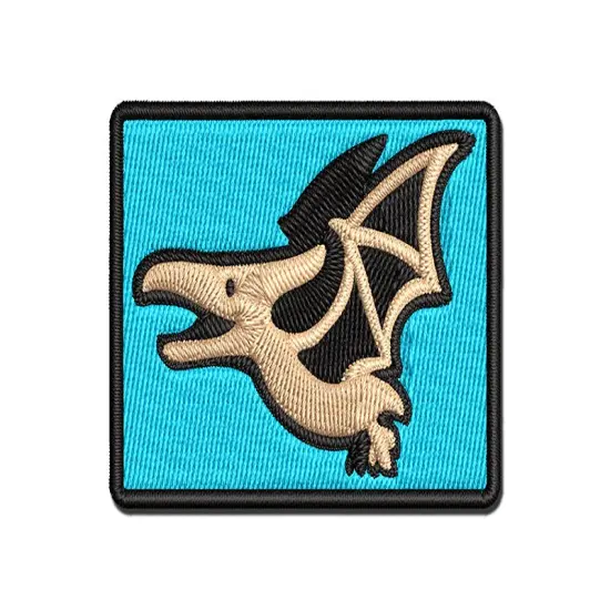Cute Dinosaur Pterodactyl Pteranodon Flying Multi-Color Embroidered Iron-On or Hook & Loop Patch Applique {1}