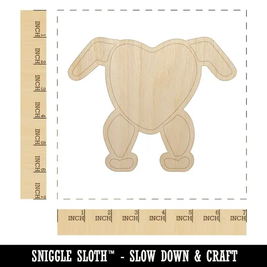 Headless Chicken Unfinished Wood Shape Piece Cutout for DIY Craft Projects {1}