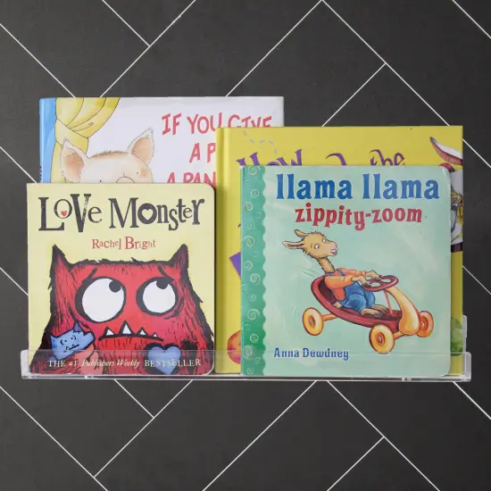 7Penn Floating Book Display Shelves - 6pk 15in Clear Acrylic Shelves for Wall {6}