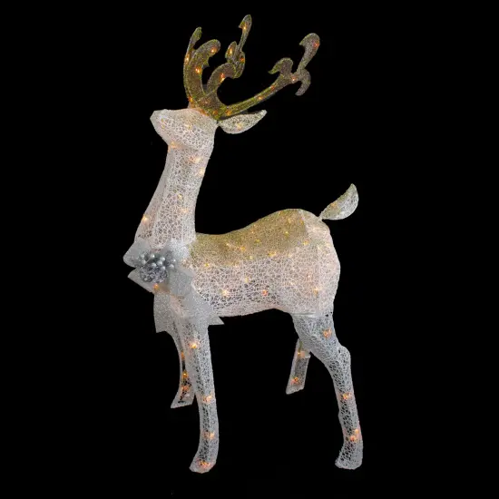 Northlight Lighted Standing Buck Outdoor Christmas Decoration - 48" - Warm White Lights {4}
