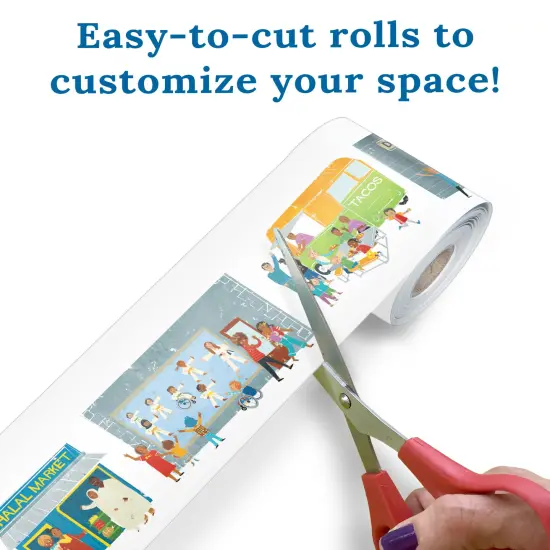 Carson Dellosa All Are Welcome 65Ft Celebrate Diversity Bulletin Board Borders, 1 Roll of All Are Neighbors Trim for Rolling Whiteboard, Cork and Posterboard, Office Decorations, and Classroom Decor {4}