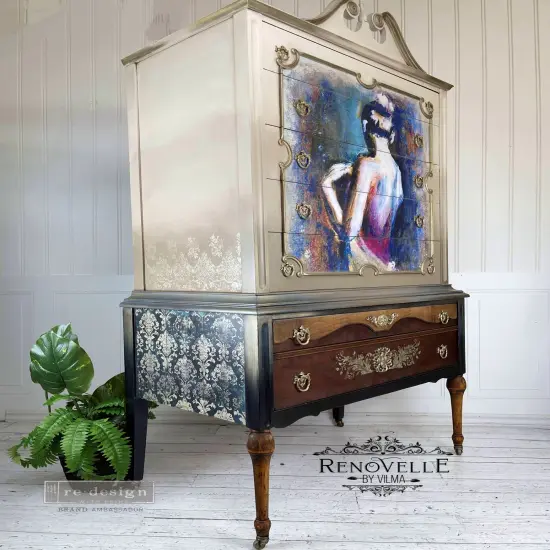 Redesign Decor Stamp - Stamped Damask 12"x12" (1 pc) {5}