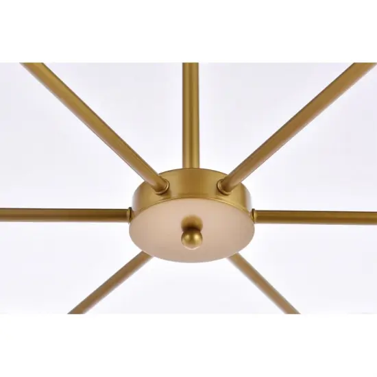 Briggs 36 inch pendant in brass with white shade {5}