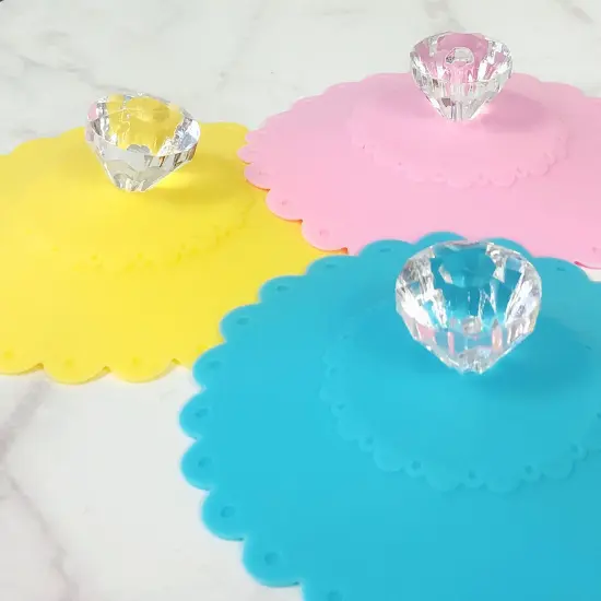 Wrapables&reg; Silicone Cup Lids, Anti-Dust Airtight Mug Covers for Hot and Cold Beverages (Set of 6) Cat Ears {8}