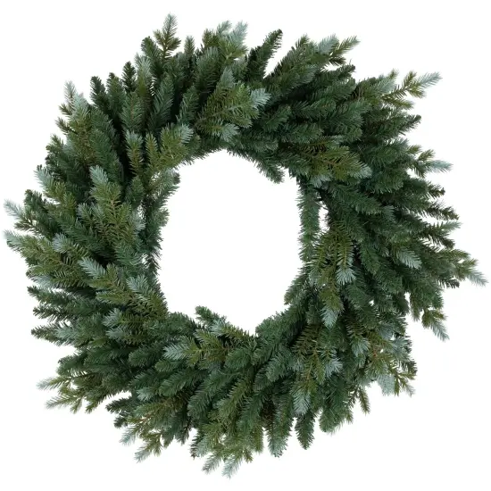 Northlight Real Touch™ Blue Spruce Artificial Christmas Wreath - 36" - Unlit Green {1}