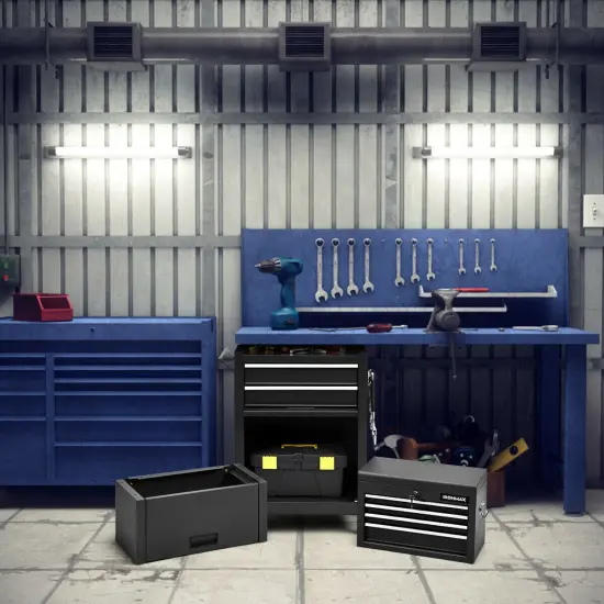 3 in 1 Design 6-Drawer Tool Heightening Chest Cabinet with 360&deg; Swivel Casters Black {3}