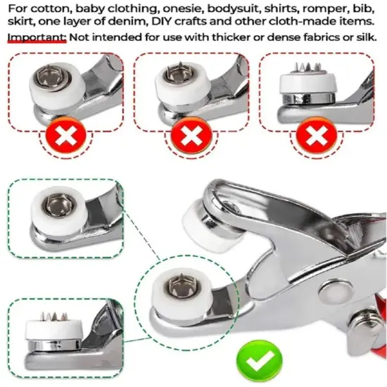 200 Set Metal Snap Button Kit with Fastener Pliers {5}