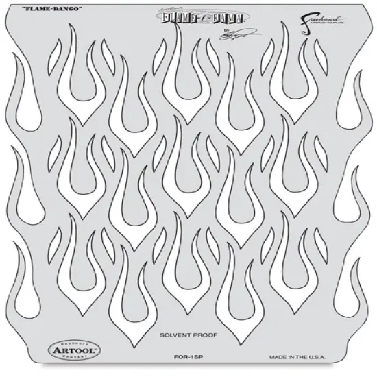 Iwata Artool Freehand Template - Flame-O-Rama Flame Dango {1}
