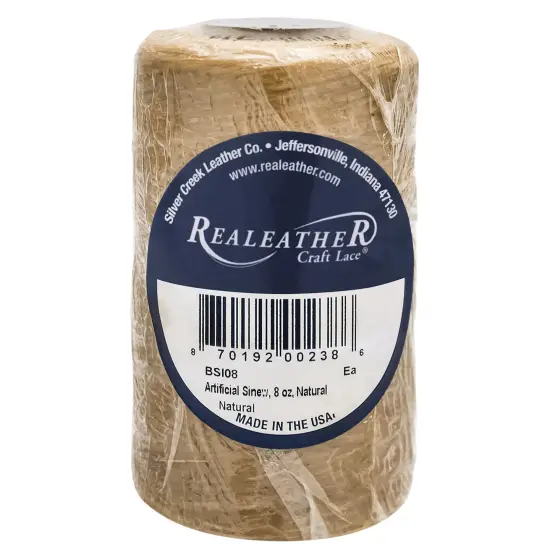 Realeather(R) Crafts Artificial Sinew 8oz-Natural {1}