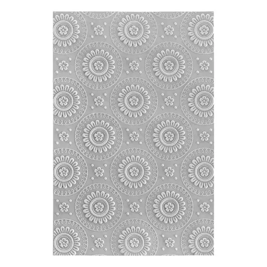Spellbinders 3d Embossing Folder 5.5"X8.5"-Mandala Blooms {2}