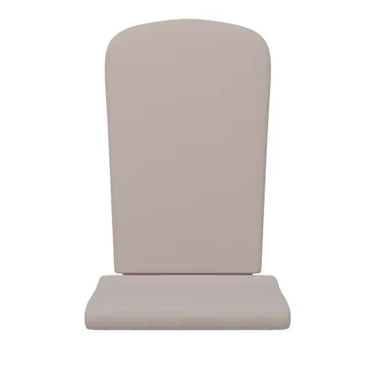 Merrick Lane Riviera Set Of 2 Indoor/Outdoor High Back Adirondack Chair Cushions with Elastic Strap and Water Resistant Covers Cream {3}