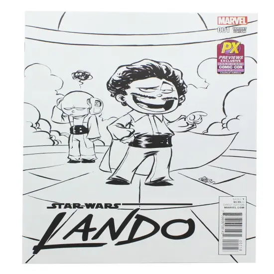 Star Wars Lando #1 Comic Young Black & White Variant Cover SDCC 2015 Exclusive {1}