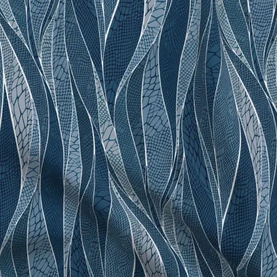 Various Fabrics by the Yard or Fat Quarter Blue Water Abstract Animals Waves Ocean Snake Skin Animal Print Custom Printed Fabric by Spoonflower {5}