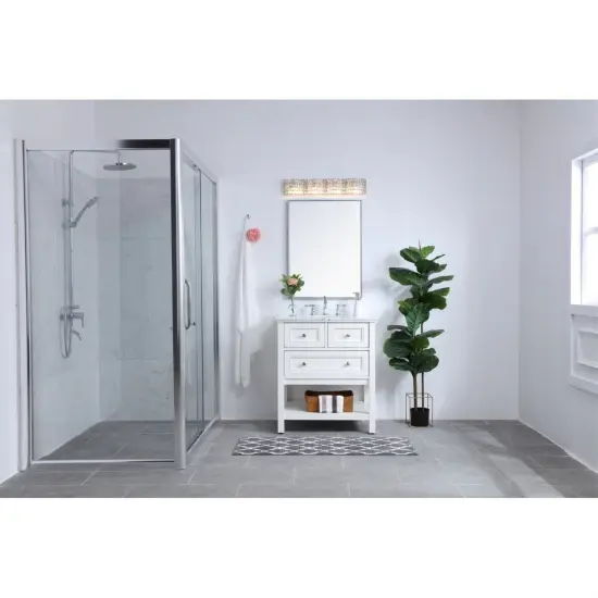 Ollie 4 light Chrome and Clear Crystals wall sconce {2}